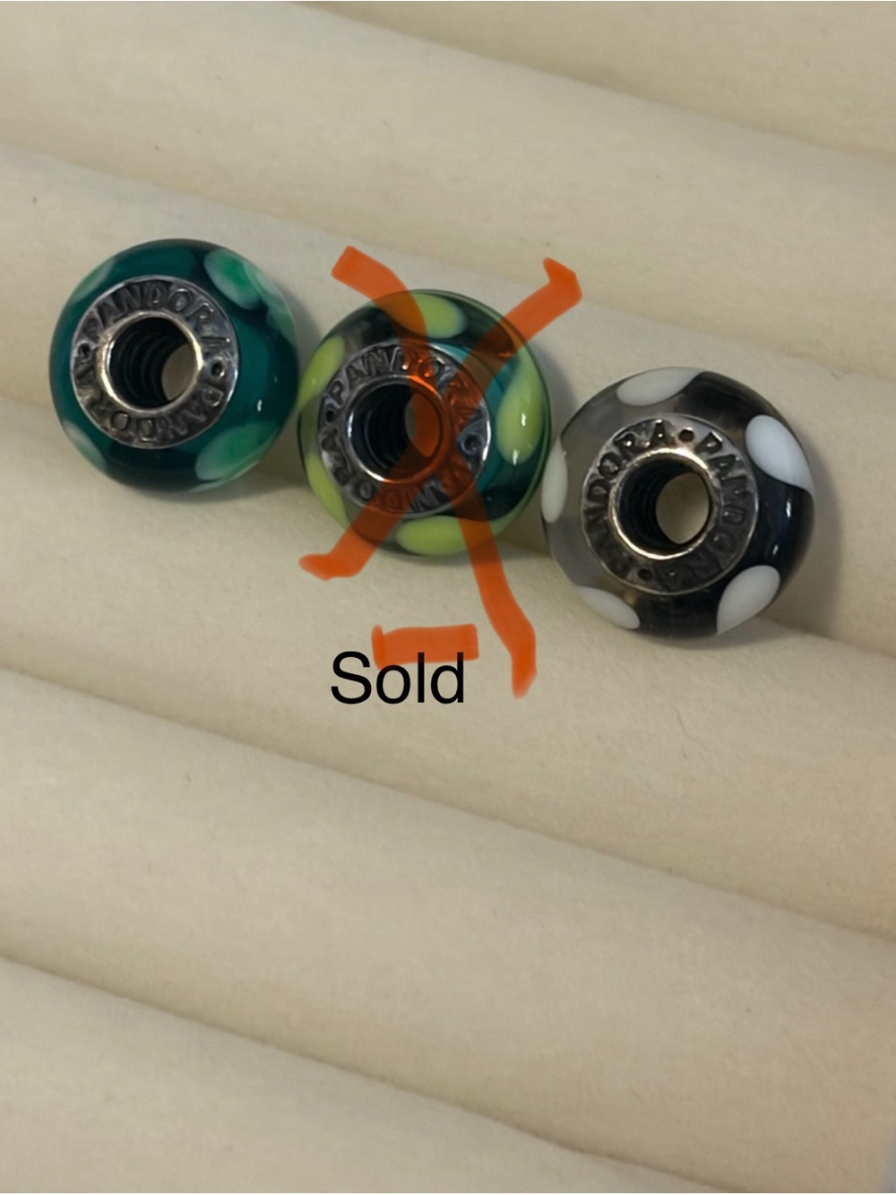 RETIRED Pandora Murano glass charms sold separately